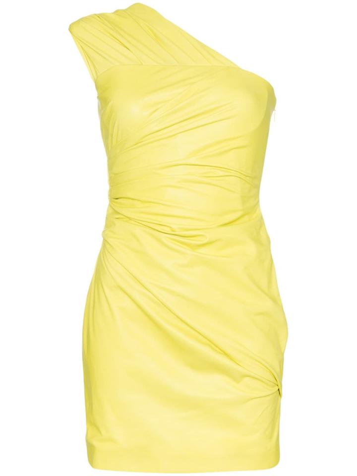 Versace One Shoulder Mini Dress - Green