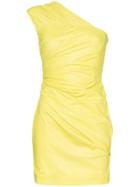 Versace One Shoulder Mini Dress - Green