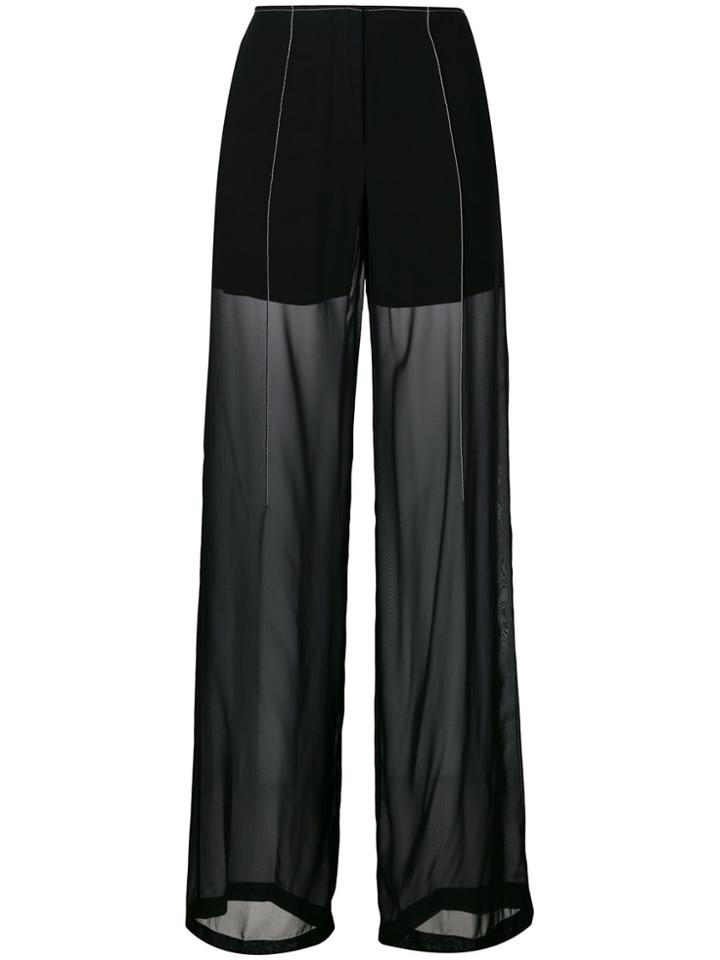 Dkny Sheer Relaxed Trousers - Black
