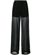 Dkny Sheer Relaxed Trousers - Black