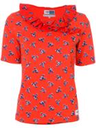 Kenzo May Flowers Frill T-shirt - Red