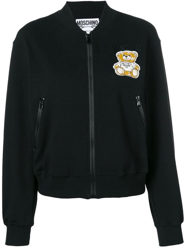 Moschino Zipped Bear Sweatshirt - Black