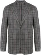 Bagnoli Sartoria Napoli Checked Tailored Blazer - Grey