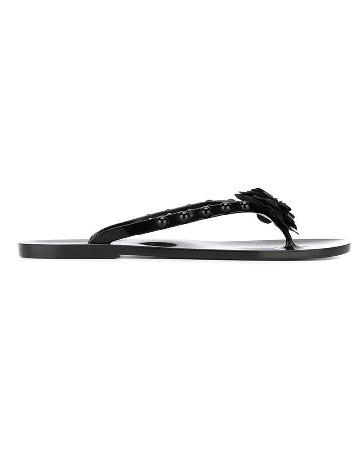 Moncler Floral Detail Flip Flops