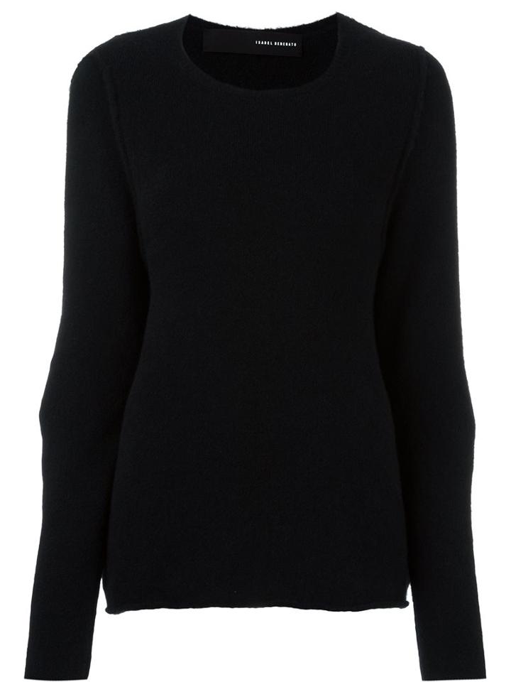 Isabel Benenato Crew Neck Jumper, Women's, Size: 40, Black, Polyamide/spandex/elastane/yak/merino