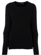 Isabel Benenato Crew Neck Jumper, Women's, Size: 40, Black, Polyamide/spandex/elastane/yak/merino