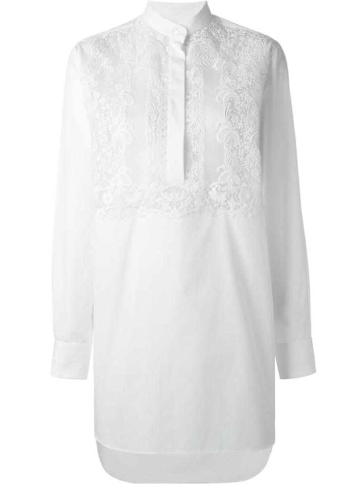Valentino Lace Panel Tunic, Women's, Size: 44, White, Cotton/silk