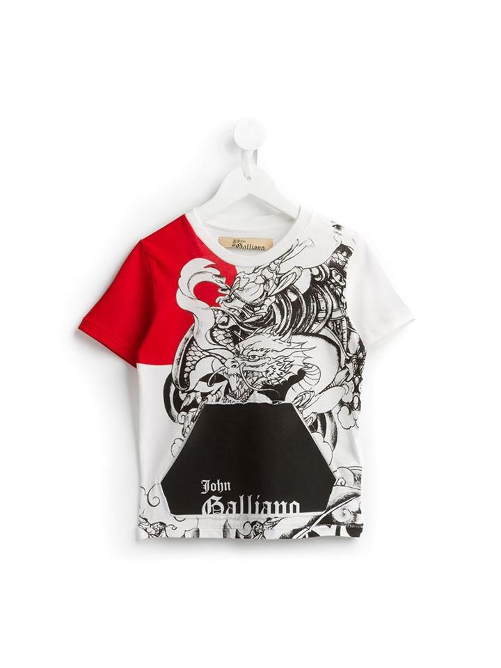 John Galliano Kids Dragon Print T-shirt