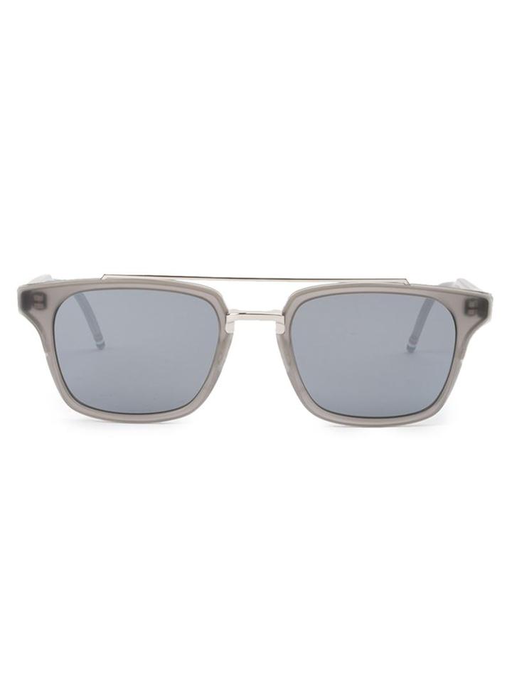 Thom Browne Square Frame Glasses, Men's, Grey, Acetate