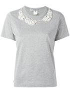Comme Des Garçons Comme Des Garçons Pearled Trim T-shirt - Grey