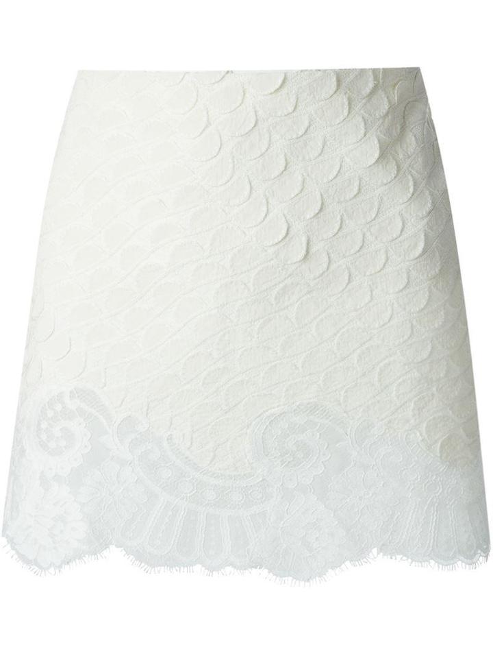 Vanessa Bruno Scales Effect Lace Trimmed Mini Skirt
