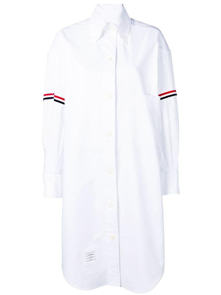 Thom Browne 200% Rwb Armband Oxford Shirt - White