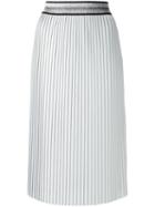 Isabelle Blanche - Pleated Midi Skirt - Women - Polyester - M, Women's, Grey, Polyester