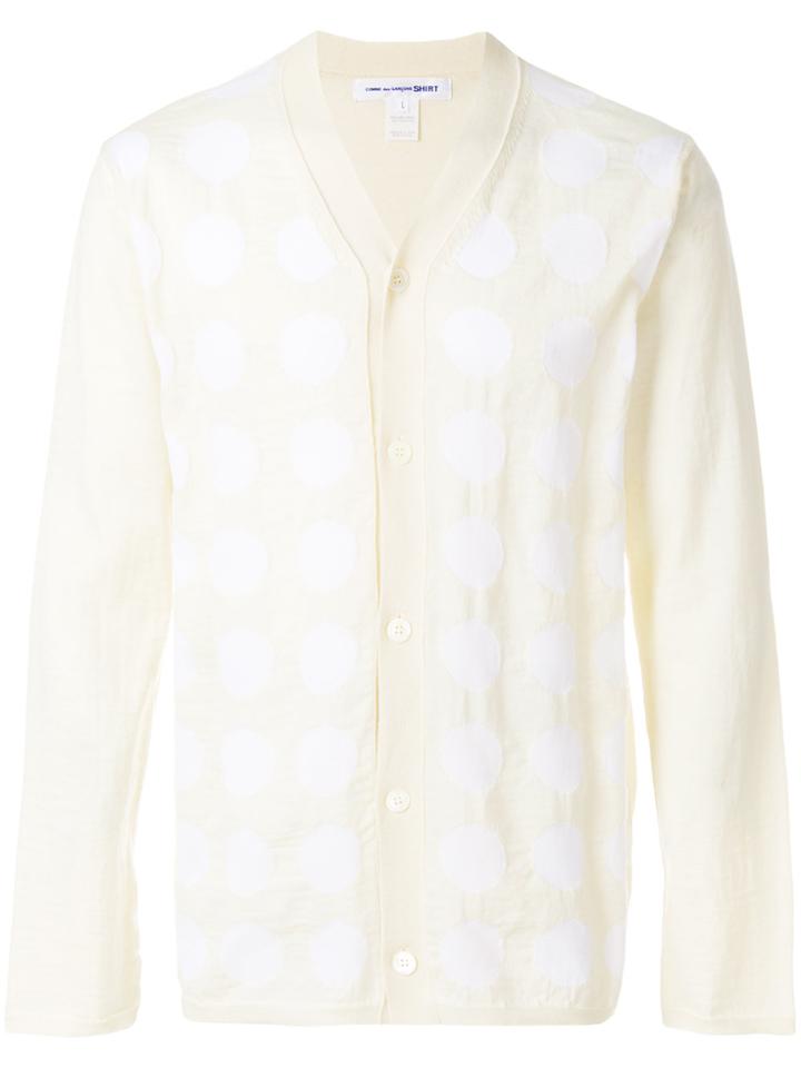 Comme Des Garçons Shirt Spotted Knitted Cardigan - Yellow & Orange