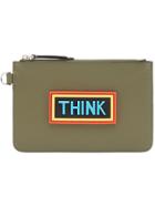 Fendi Patch Embellished Pouch - Green