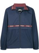 Stussy Zipped Logo Parka - Blue