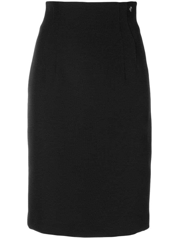 Versace Collection Fitted Midi Skirt - Black