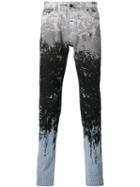 Diesel Black Gold - Paint Splat And Stripe Skinny Jeans - Men - Cotton/spandex/elastane - 32, Cotton/spandex/elastane