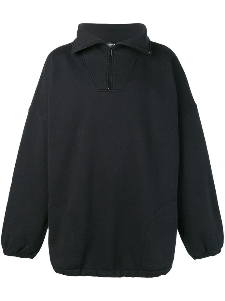 Balenciaga Oversize Zip Collar - Black
