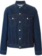 Officine Generale Buttoned Denim Jacket, Men's, Size: Large, Blue, Cotton
