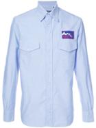 Gitman Vintage - Logo Embroidered Shirt - Men - Cotton - Xl, Blue, Cotton
