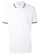 Salvatore Ferragamo Contrast Stripe Polo Shirt - White