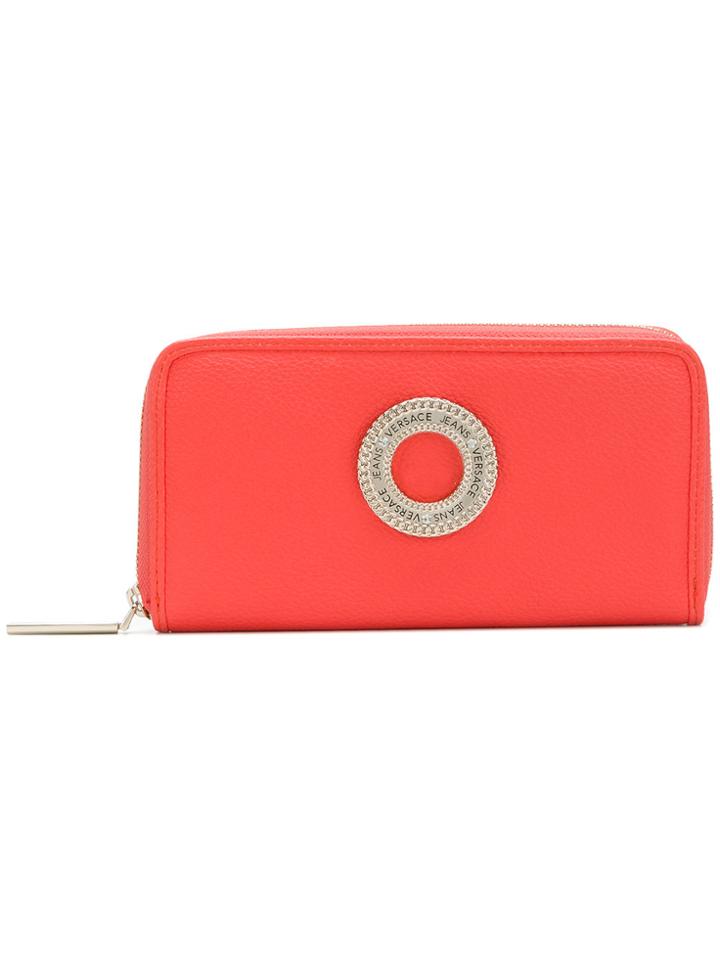 Versace Jeans Long Logo Wallet - Yellow & Orange
