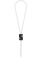 Diesel Studded Pendant Necklace - Silver