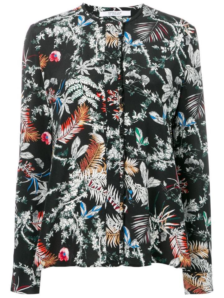 Derek Lam 10 Crosby Wallpaper Floral Print Blouse - Black