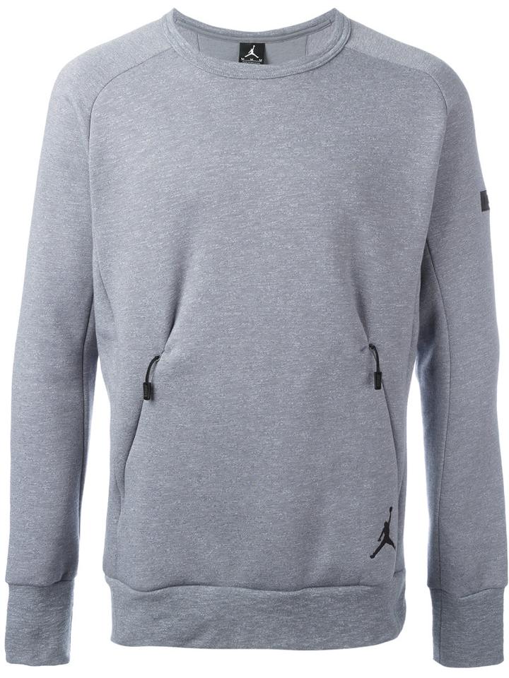 Nike Jordan Sweatshirt, Men's, Size: Small, Grey, Cotton/polyester