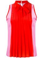 Fausto Puglisi Pleated Blouse - Red