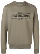 Love Moschino Logo Printed Sweatshirt - Green