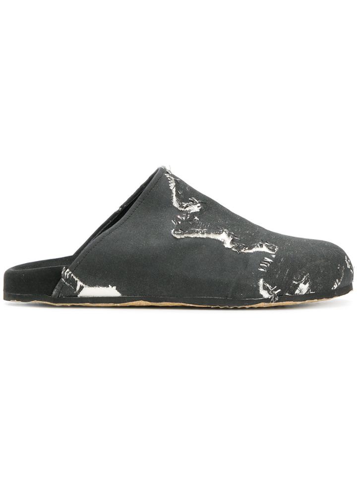 Damir Doma X Officine Creative Distressed Mules - Black