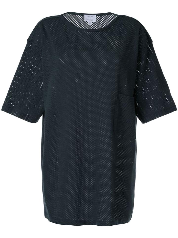 Lemaire Perforated T-shirt - Blue