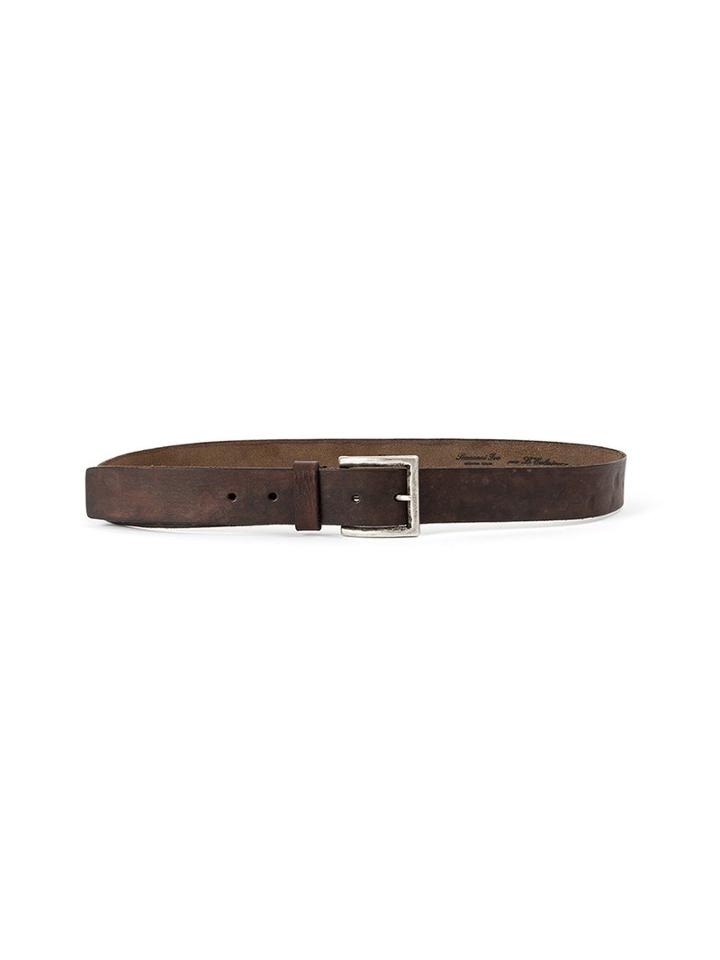 Ivo Scunzani - Hammered Belt - Men - Leather - M, Brown, Leather