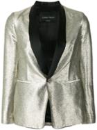 Christian Pellizzari One Button Blazer, Size: 42, Grey, Polyamide/polyester/viscose