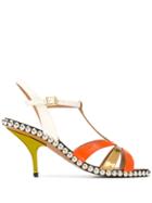 Marni Multi-straps Studded Sandals - Orange