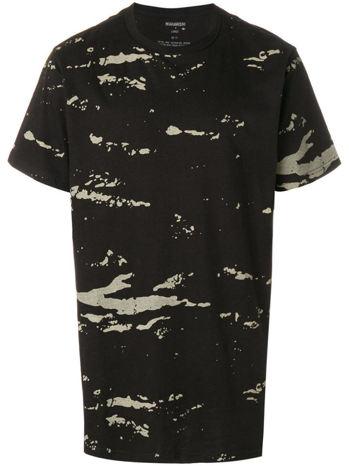Maharishi Tiger Stripe Print T-shirt - Brown