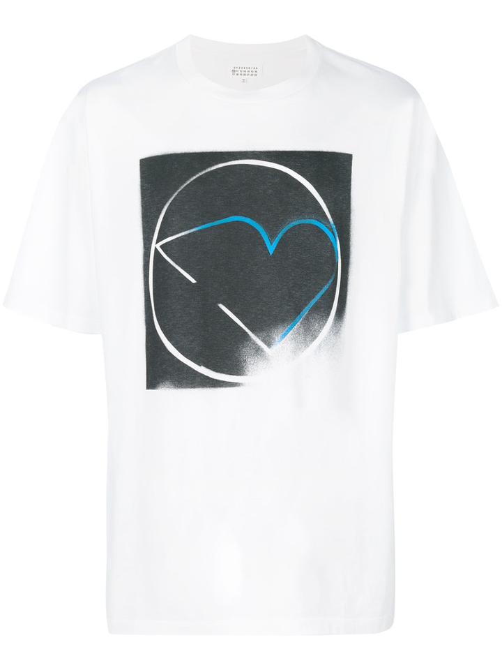 Maison Margiela - Heart Print T-shirt - Men - Cotton - 50, White, Cotton