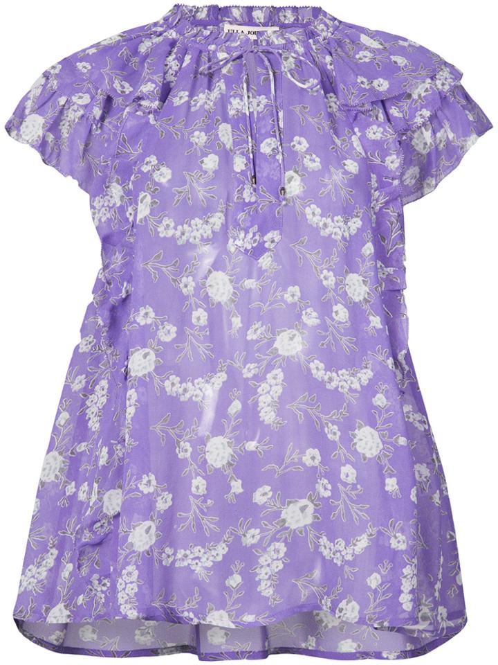 Ulla Johnson Floral Print Blouse - Pink & Purple
