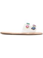 Schutz Maxi Stones Slides - Do Not Use - Beige