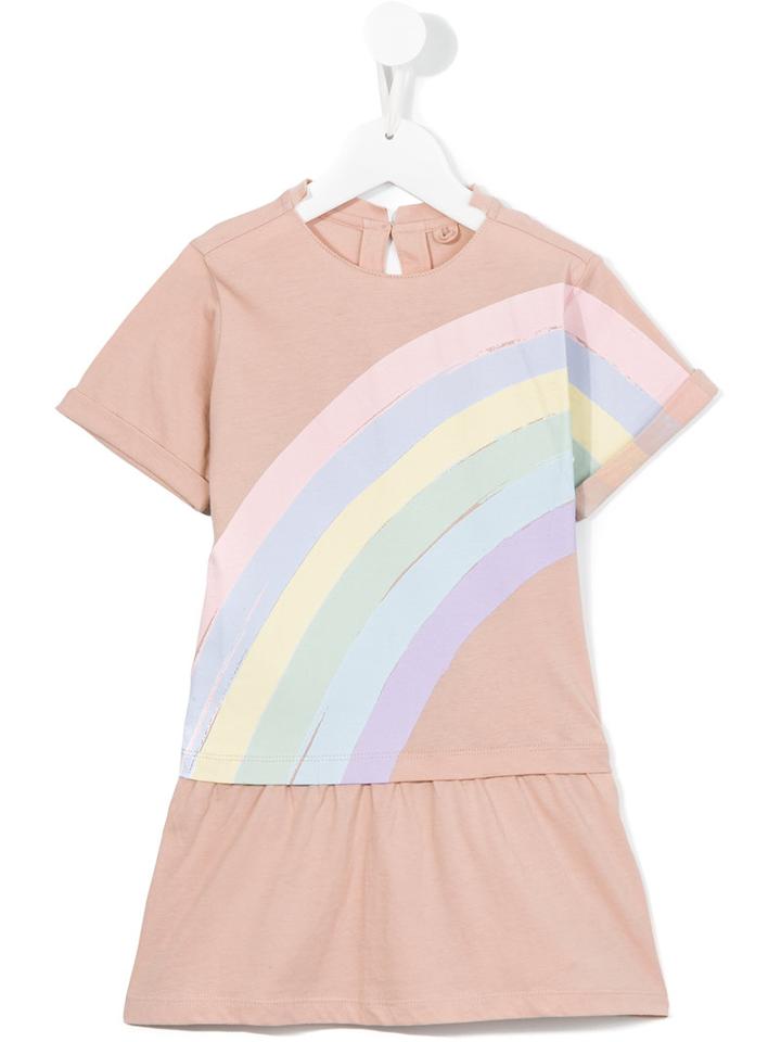 Stella Mccartney Kids Rainbow Dress, Toddler Girl's, Size: 4 Yrs, Pink/purple