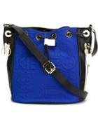 Kenzo Embossed Logo Shoulder Bag, Women's, Blue