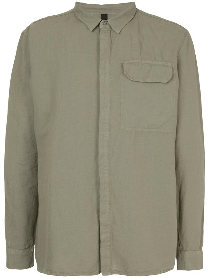 Z Zegna Collarless Shirt - White