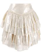 Alice Mccall High-waisted Tiered Skirt - Gold