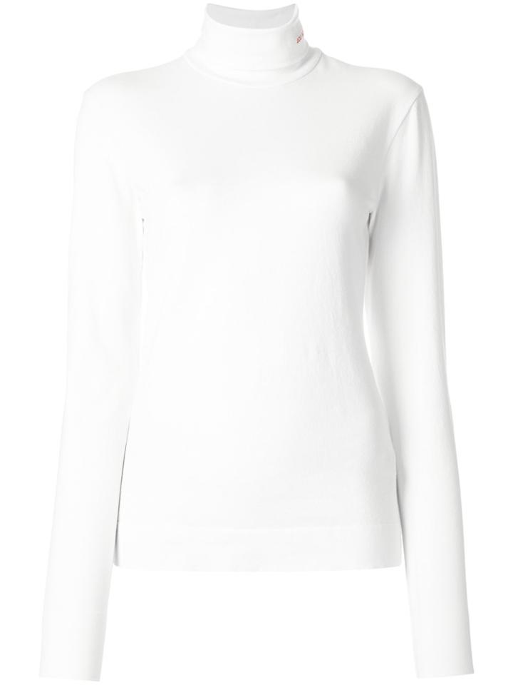 Calvin Klein 205w39nyc Fitted Turtle Neck Top - White