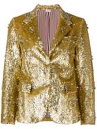 Thom Browne Anchor Sequin Narrow Sport Coat - Metallic