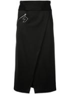 Versus Asymmetric Zip Pocket Skirt - Black