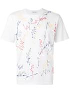 Jimi Roos Embroidered Scribble T-shirt, Men's, Size: Small, White, Cotton