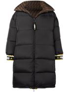 Fendi Ff Oversized Padded Coat - Black